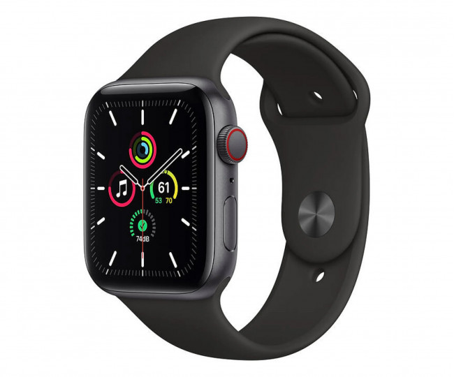 Apple Watch SE GPS + Cellular 40mm Space Gray Aluminum Case with Black Sport B. (MYED2) б/у